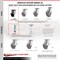 Service Caster 4 Inch Rubber on Steel Caster Set with Roller Bearings 2 Swivel 2 Rigid SCC SCC-35S420-RSR-2-R-2 - alternate 1